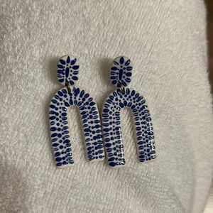 Blue & White Earrings